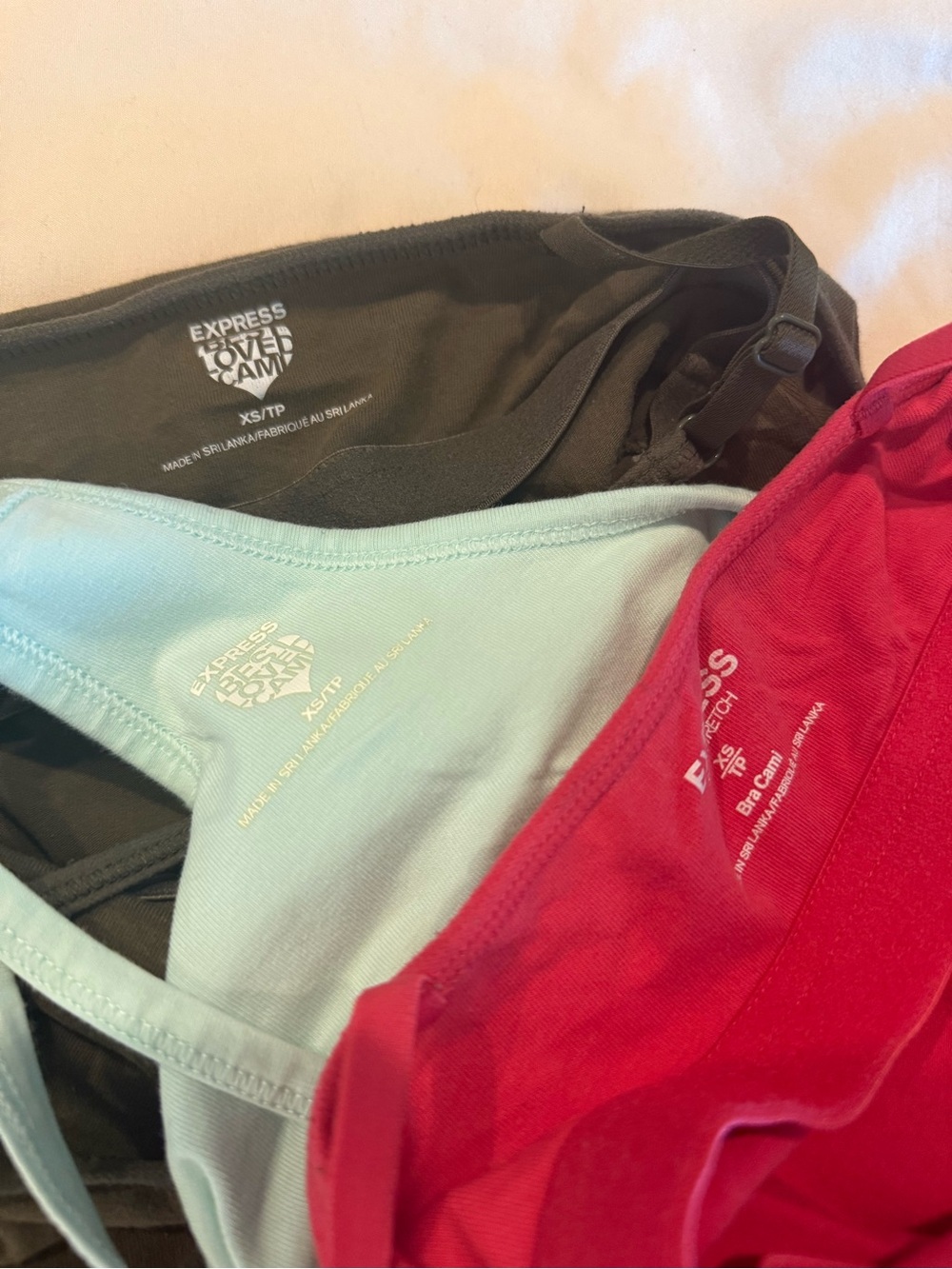 Bundle of Women’s Ribbed Tank Tops - Pink, Red, Mint, White, Olive Size XS - Picture 4 of 5